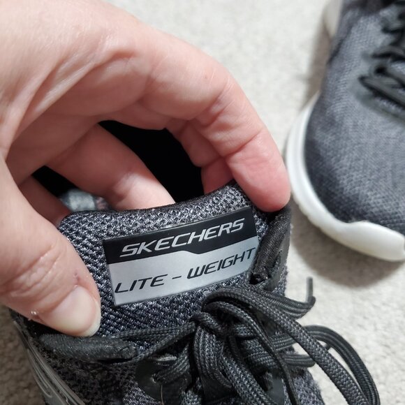 SKECHERS Summits Fun Flare Lace Up Sneakers Lite-Weight Grey Black Women's 9.5 - Picture 9 of 11